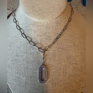 Silver Chain Necklace with Pendant